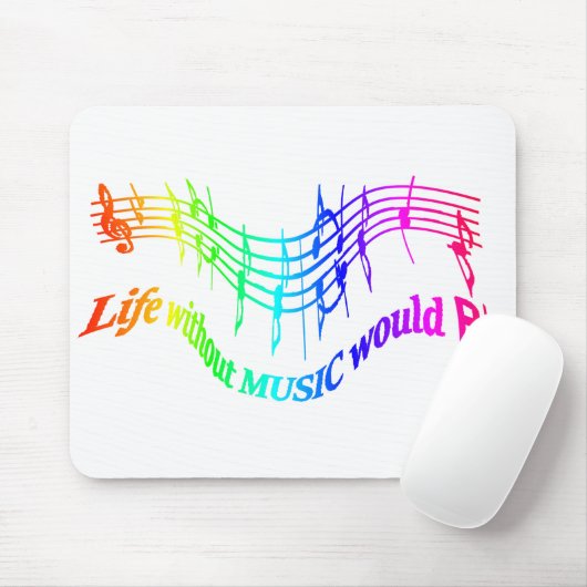 Zonder muziek zou het leven platte Humor zijn Quot Muismat (Met muis)