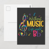 Zonder muziek zou het leven van de muziek een plat briefkaart (Voorkant / Achterkant)
