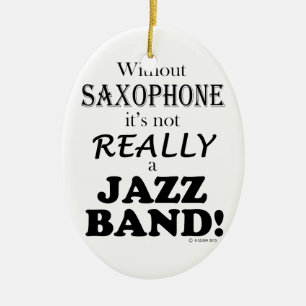 Zonder saxofone - Jazz Band Keramisch Ornament