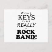 Zonder sleutels - Rock Band Briefkaart (Voorkant)