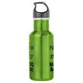 Zonder spanning - marchingband waterfles  (Achterkant)