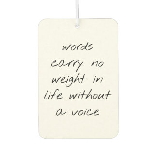 Zonder stemluchtverfrisser luchtverfrisser