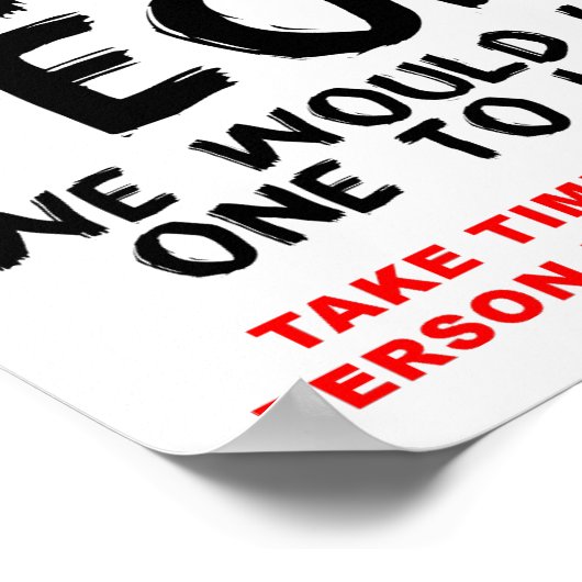 Zonder stoute mensen Funny Poster (Hoek)