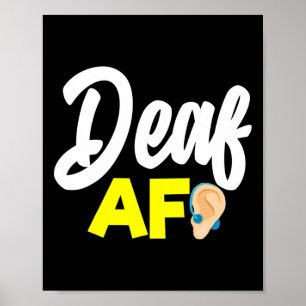 Zonder te horen - doof - niet te horen - doof weg poster