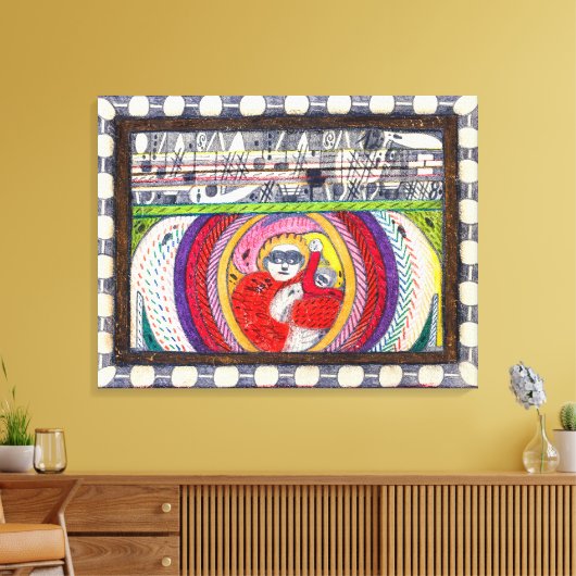 Zonder titel (0952) | Adolf Wolfli | Canvas Afdruk (Insitu (Woonkamer))