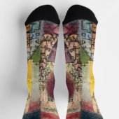 Zonder titel 2 door Paul Klee, Abstracte kunst Sokken (Top)