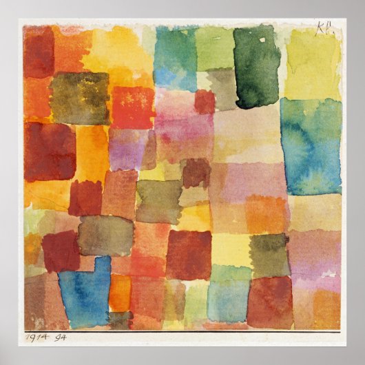 Zonder titel Abstract door Paul Klee Poster (Voorkant)