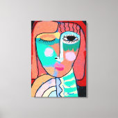Zonder titel Abstract portret van een vrouw Canvas Afdruk (Voorkant)
