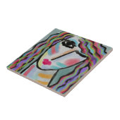 Zonder titel Abstract portret van een vrouw Tegeltje (Zijkant)