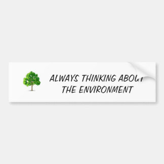 zonder titel, ALTIJD DENKEN OVER HET MILIEU Bumpersticker