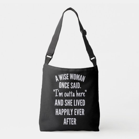 Zonder titel designEen vrouw die ooit zei dat ik u Crossbody Tas (Voorkant)