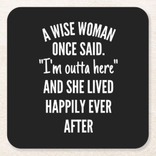 Zonder titel designEen vrouw die ooit zei dat ik u Kartonnen Onderzetters