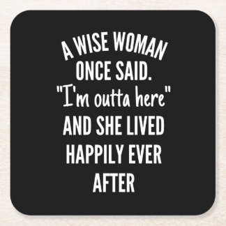 Zonder titel designEen vrouw die ooit zei dat ik u Kartonnen Onderzetters