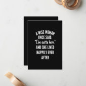 Zonder titel designEen vrouw die ooit zei dat ik u Notitiekaartje (Voorkant / Achterkant in situ)