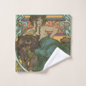 Zonder titel door Alphonse Mucha (1902) Bad Handdoek (Wasdoekje)