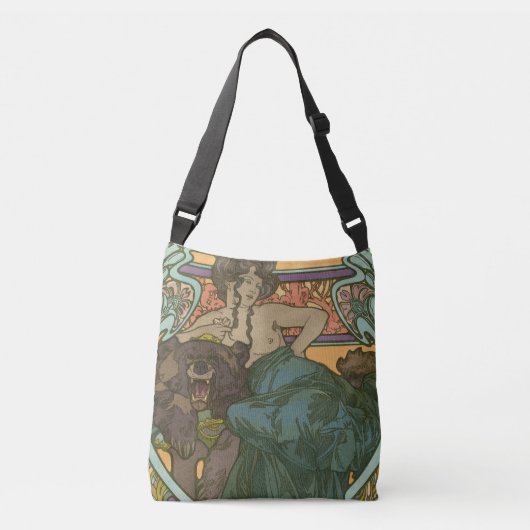 Zonder titel door Alphonse Mucha (1902) Crossbody Tas (Voorkant)