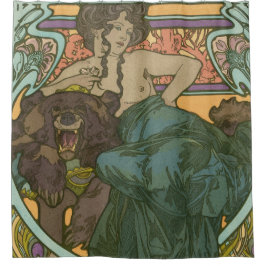 Zonder titel door Alphonse Mucha (1902) Douchegordijn