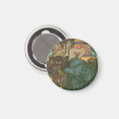 Zonder titel door Alphonse Mucha (1902) Magneet (Voorkant / Achterkant)