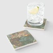 Zonder titel door Alphonse Mucha (1902) Stenen Onderzetter (Zijkant)