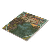 Zonder titel door Alphonse Mucha (1902) Tegeltje (Zijkant)