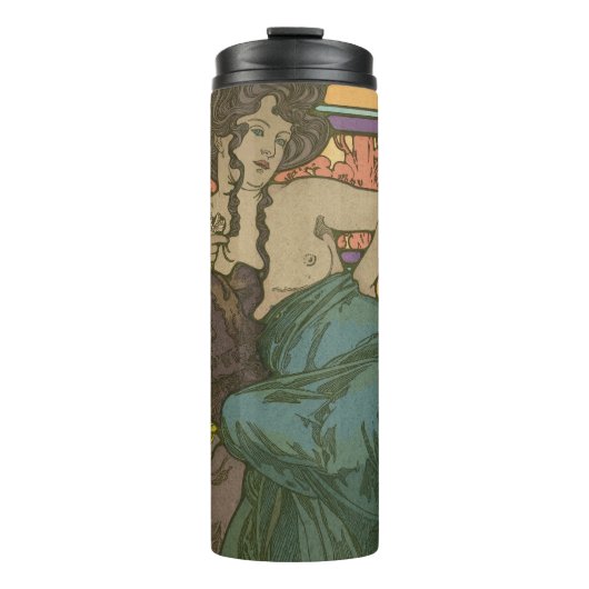 Zonder titel door Alphonse Mucha (1902) Thermosbeker (Voorkant)