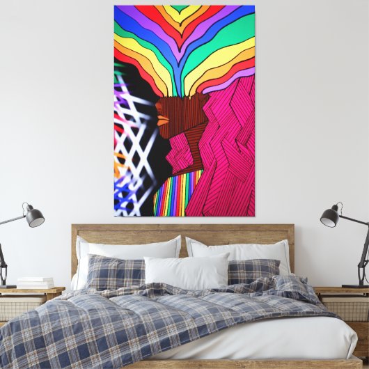 Zonder titel Flamboyant Canvas Afdruk (Insitu (Slaapkamer))