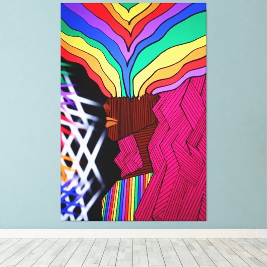 Zonder titel Flamboyant Canvas Afdruk (Insitu (Houten vloer))