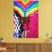 Zonder titel Flamboyant Canvas Afdruk (Insitu (Woonkamer))