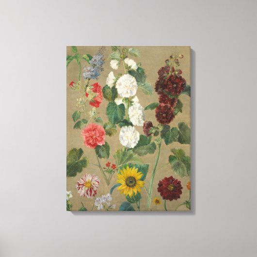Zonder Titel (Flowers) (olie aan boord) Canvas Afdruk (Voorkant)