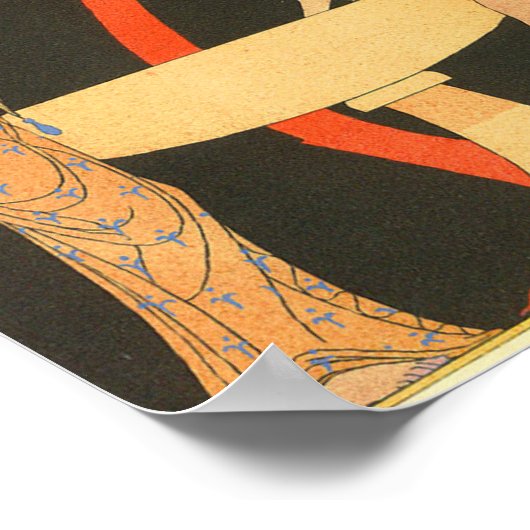 Zonder titel Pochoir uit 1922 door George Barbier Poster (Hoek)