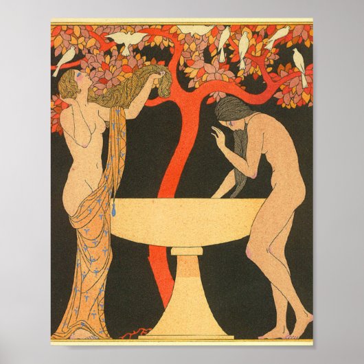 Zonder titel Pochoir uit 1922 door George Barbier Poster (Voorkant)