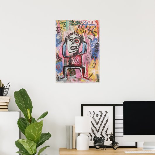 zonder titel (ruis) poster (Thuiskantoor)