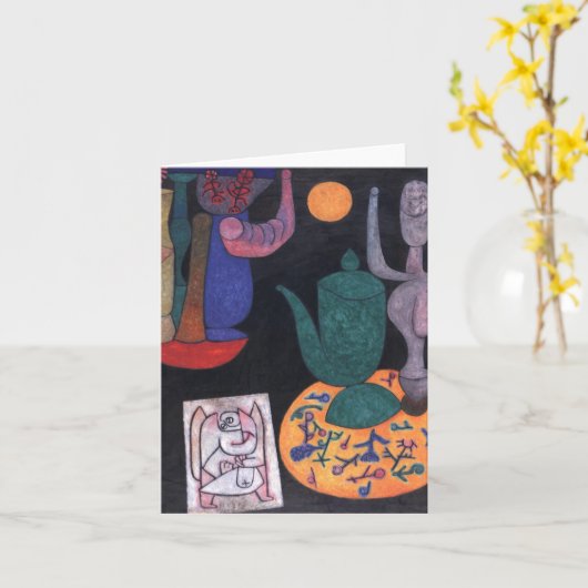 Zonder titel (Stilleven) door Paul Klee, Abstracte Kaart (Gele Bloem)