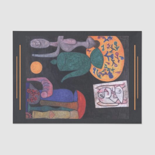 Zonder titel (Stilleven) door Paul Klee, Abstracte Tissuepapier (Voorkant)