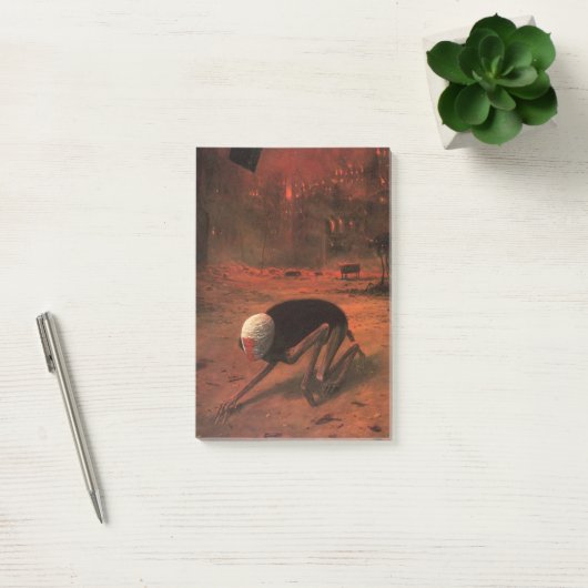 Zonder Titel (The Creature) van Zdzislaw Beksinski Post-it® Notes (Kantoor)