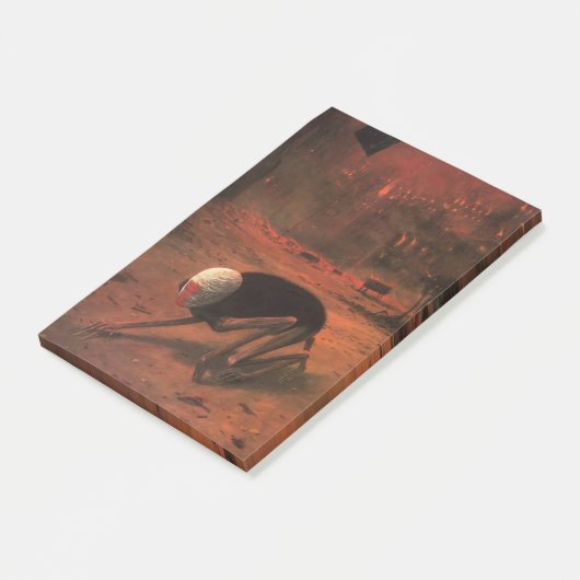 Zonder Titel (The Creature) van Zdzislaw Beksinski Post-it® Notes (Schuin)