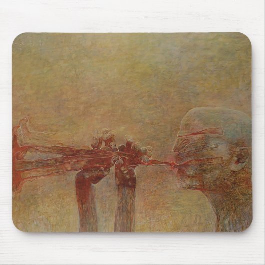 Zonder Titel (The Trumpeter) door Zdzislaw Beksins Muismat (Voorkant)