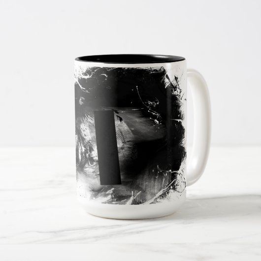 zonder titel tweekleurige koffiemok (Voorkant rechts)