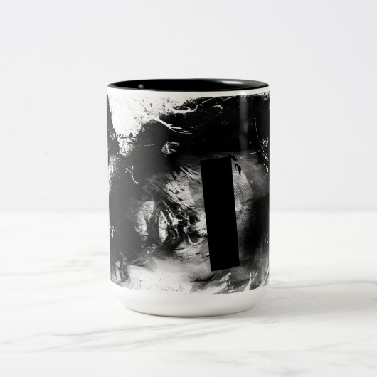 zonder titel tweekleurige koffiemok (Center)