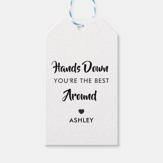 Zonder twijfel ben jij de beste, Kraft Cadeaulabel (Voorkant)