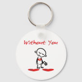 Zonder u gebroken-verwarmde de Kleur van de Valent Sleutelhanger (Voorkant)