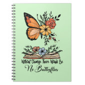 Zonder verandering zouden er geen botervliegen zij notitieboek (Voorkant)