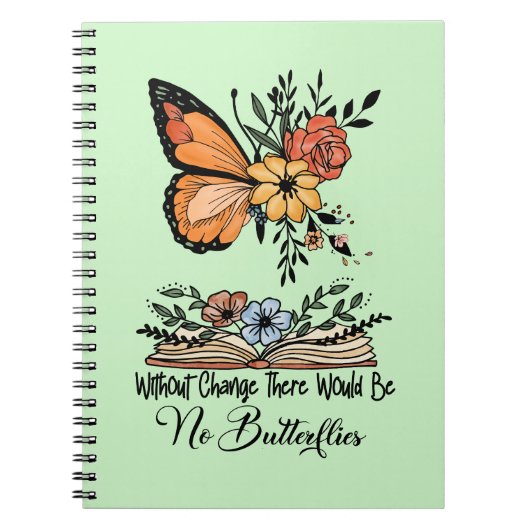 Zonder verandering zouden er geen botervliegen zij notitieboek (Voorkant)