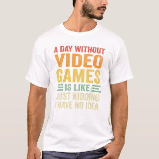 Zonder videospelletjes grappig t-shirt