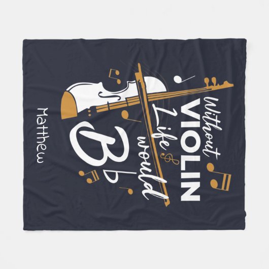 Zonder Violin zou het leven van een griffig tieris Fleece Deken (Voorkant (Horizontaal))