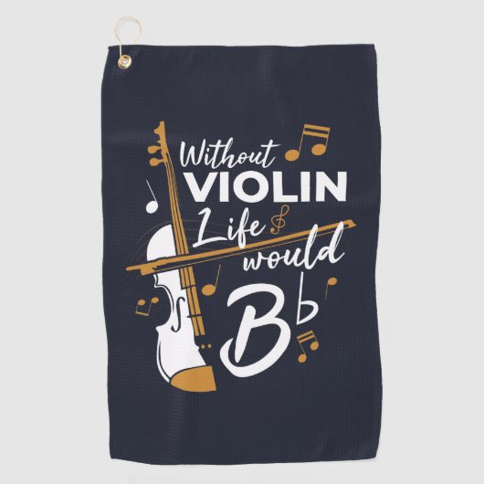Zonder Violin zou het leven van een griffig tieris Golfhanddoek (Voorkant)
