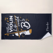 Zonder Violin zou het leven van een griffig tieris Strandlaken (Voorkant)