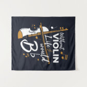 Zonder Violin zou het leven van een platte muzikan Wandkleed (Voorkant (horizontaal))