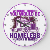 Zonder vrachtwagens: dakloos, hongerig, grote klok (Voorkant)