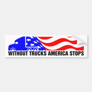 Zonder vrachtwagens houdt Amerika Semi Truck US Fl Bumpersticker